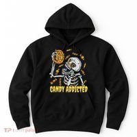 Candy Addicted Skeleton Halloween Hoodie thumb 0