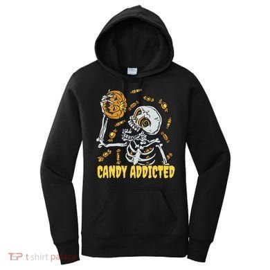 Candy Addicted Skeleton Halloween Women's Hoodie