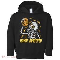 Candy Addicted Skeleton Halloween Toddler Hoodie thumb 0