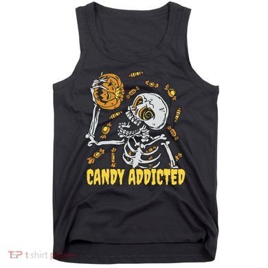 Candy Addicted Skeleton Halloween Tank Top
