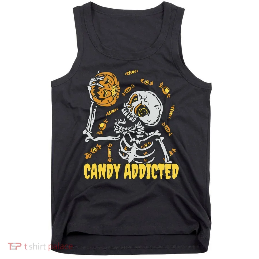 Candy Addicted Skeleton Halloween Tank Top