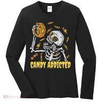 Candy Addicted Skeleton Halloween Women's Long Sleeve Shirt thumb 0