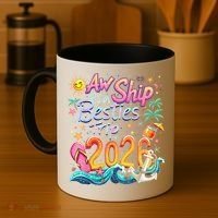 Cute Aw Ship Its A Besties Trip 2026 Vacation Coffee Mug thumb 4