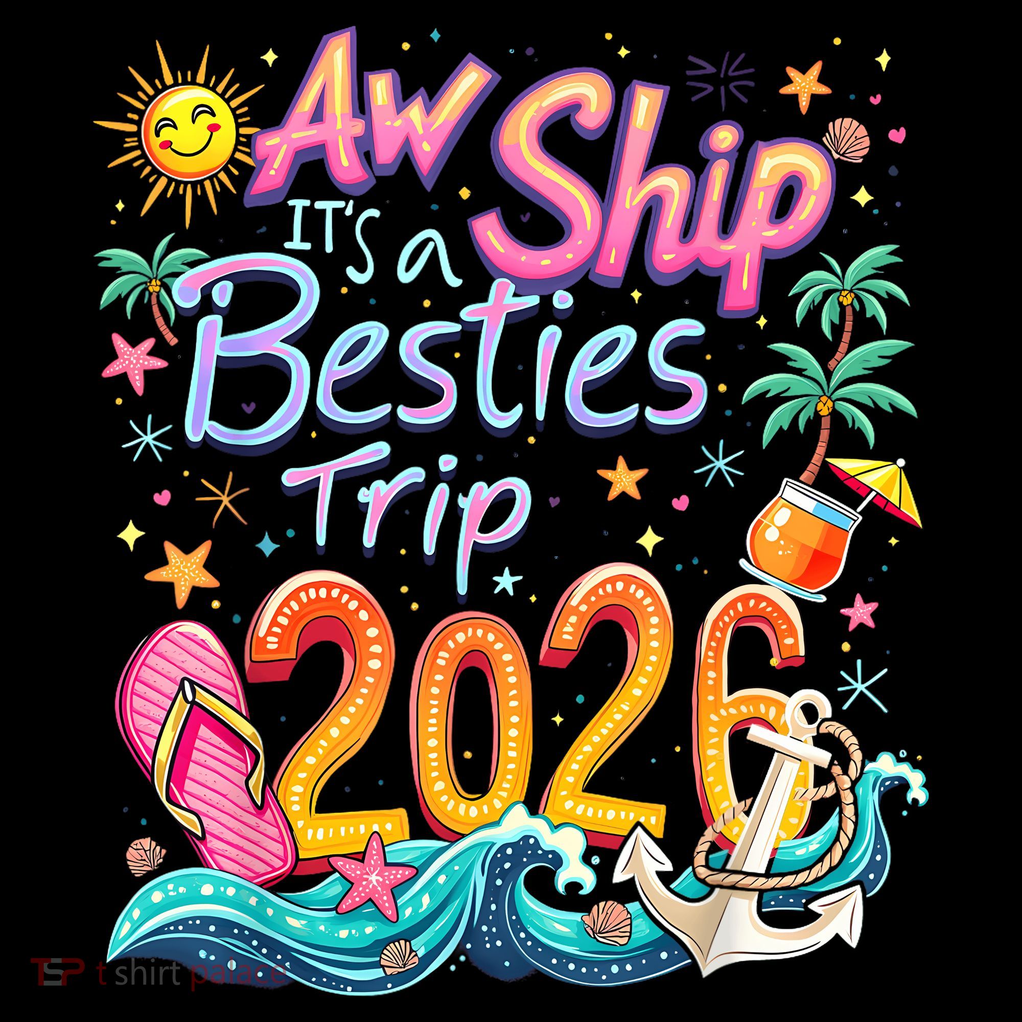 Cute Aw Ship Its A Besties Trip 2026 Vacation Coffee Mug