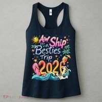 Cute Aw Ship Its A Besties Trip 2026 Vacation Women's Tank Top thumb 3