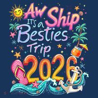 Cute Aw Ship Its A Besties Trip 2026 Vacation Baby Bodysuit thumb 2