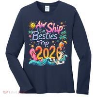Cute Aw Ship Its A Besties Trip 2026 Vacation Women's Long Sleeve Shirt thumb 0