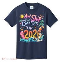 Cute Aw Ship Its A Besties Trip 2026 Vacation Kids T-Shirt thumb 0