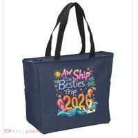 Cute Aw Ship Its A Besties Trip 2026 Vacation Tote Bag thumb 2