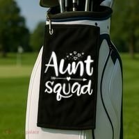 Cute Aunt Squad Great Gift Auntie Gift Golf Towel thumb 2
