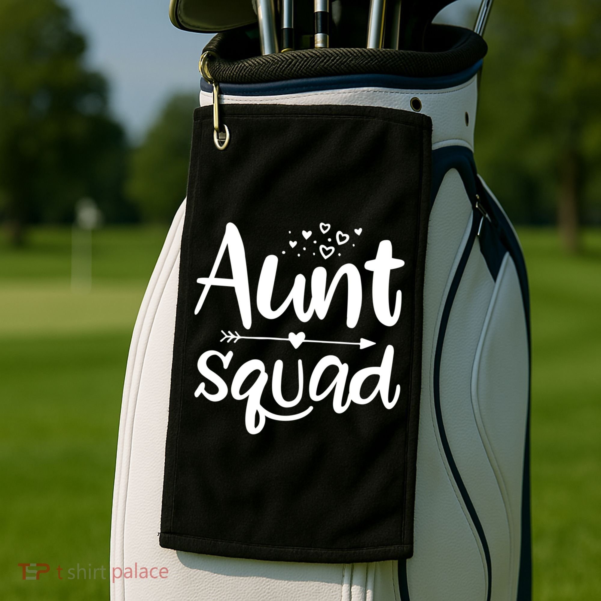 Cute Aunt Squad Great Gift Auntie Gift Golf Towel