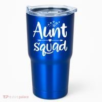 Cute Aunt Squad Great Gift Auntie Gift Tumbler thumb 0