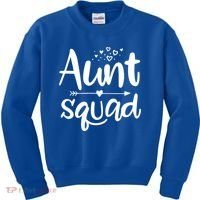 Cute Aunt Squad Great Gift Auntie Gift Kids Sweatshirt thumb 0