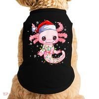 Christmas Axolotl Santa Hat Lights Japanese Cute Anime Xmas Doggie Tank thumb 0