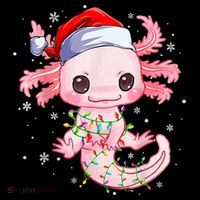 Christmas Axolotl Santa Hat Lights Japanese Cute Anime Xmas Coffee Mug thumb 5