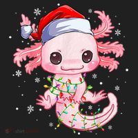Christmas Axolotl Santa Hat Lights Japanese Cute Anime Xmas Beanie thumb 2