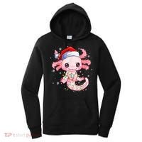 Christmas Axolotl Santa Hat Lights Japanese Cute Anime Xmas Women's Hoodie thumb 0