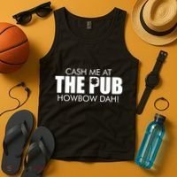 Cash Me At The Pub Howbow Dah! Irish St. Patrick's Day Clover Tank Top thumb 4