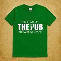 Cash Me At The Pub Howbow Dah! Irish St. Patrick's Day Clover T-Shirt thumb 5