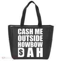 Cash Me Outside Howbow DAH Block Letters Meme Quote Tote Bag thumb 0