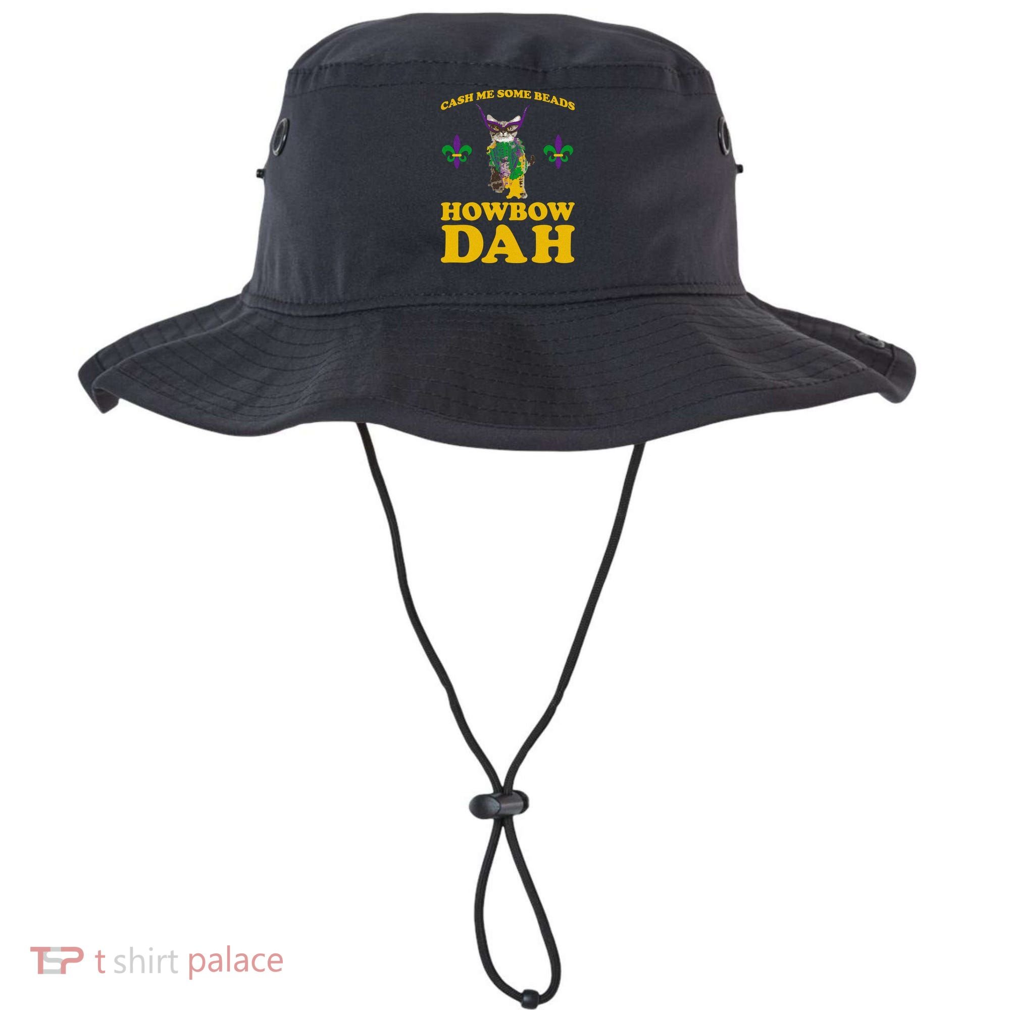 Cash Me Some Beads Howbow Dah Mardi Gras Bucket Hat