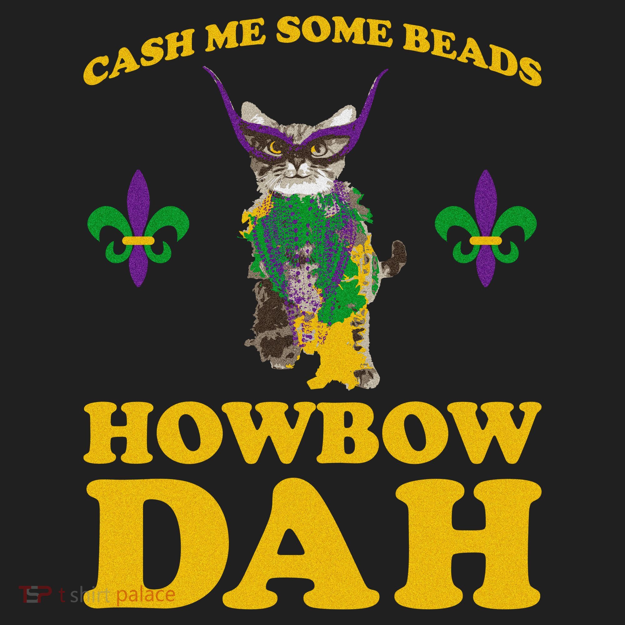 Cash Me Some Beads Howbow Dah Mardi Gras Beanie
