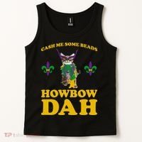 Cash Me Some Beads Howbow Dah Mardi Gras Tank Top thumb 2