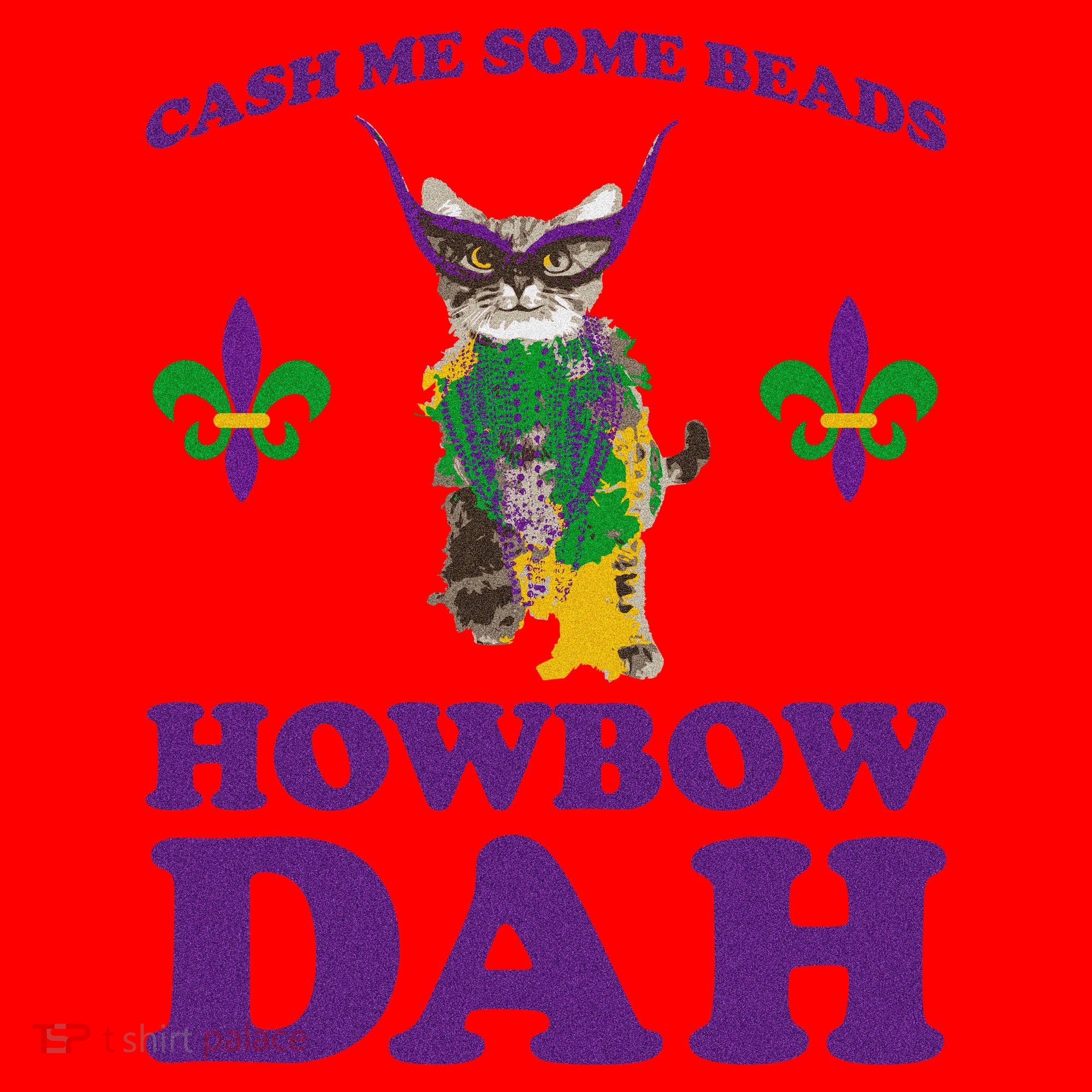 Cash Me Some Beads Howbow Dah Mardi Gras Santa Hat
