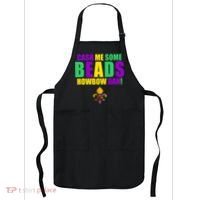 Cash Me Some Beads Howbow Dah! Mardi Gras New Orleans Apron thumb 0