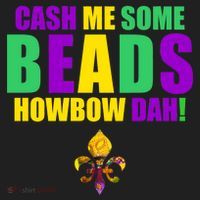 Cash Me Some Beads Howbow Dah! Mardi Gras New Orleans Golf Towel thumb 3