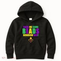 Cash Me Some Beads Howbow Dah! Mardi Gras New Orleans Kids Hoodie thumb 0