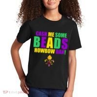 Cash Me Some Beads Howbow Dah! Mardi Gras New Orleans Kids T-Shirt thumb 2