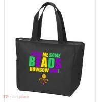 Cash Me Some Beads Howbow Dah! Mardi Gras New Orleans Tote Bag thumb 3