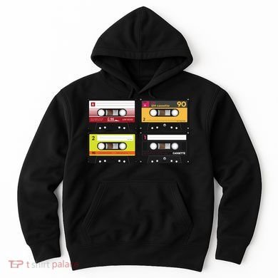 Cassette Tapes Music Mixtape Vintage Retro 80s Tech Hoodie