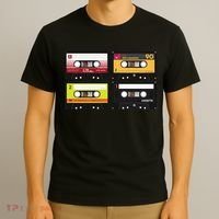 Cassette Tapes Music Mixtape Vintage Retro 80s Tech T-Shirt thumb 3
