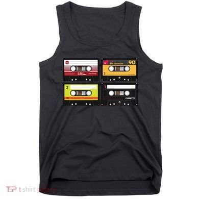 Cassette Tapes Music Mixtape Vintage Retro 80s Tech Tank Top