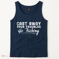 Cast Away Your Troubles Go Fishing Tank Top thumb 2