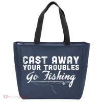 Cast Away Your Troubles Go Fishing Tote Bag thumb 0