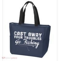 Cast Away Your Troubles Go Fishing Tote Bag thumb 3