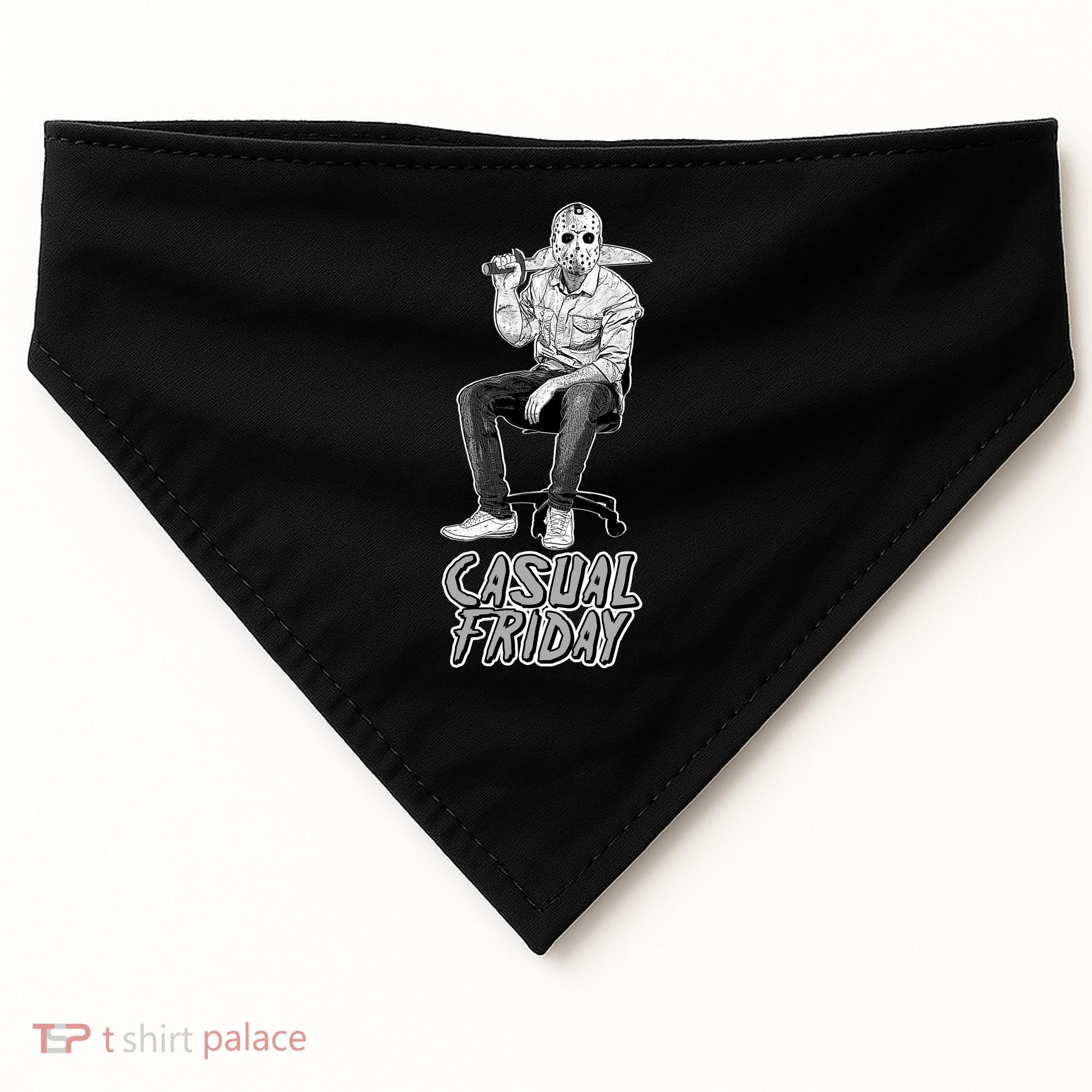 Casual Friday Scary Halloween Horror Movie USA-Made Doggie Bandana