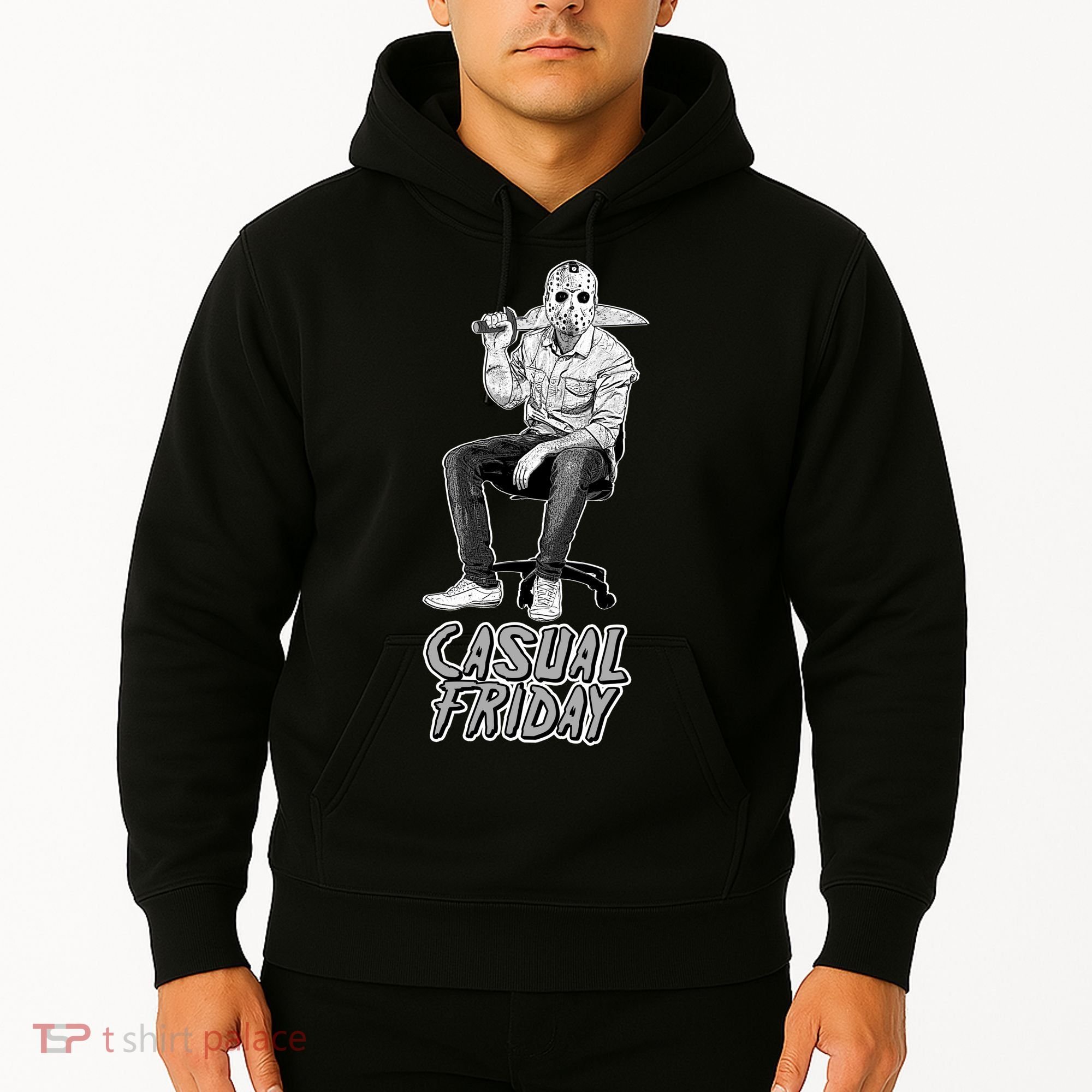 Casual Friday Scary Halloween Horror Movie Hoodie