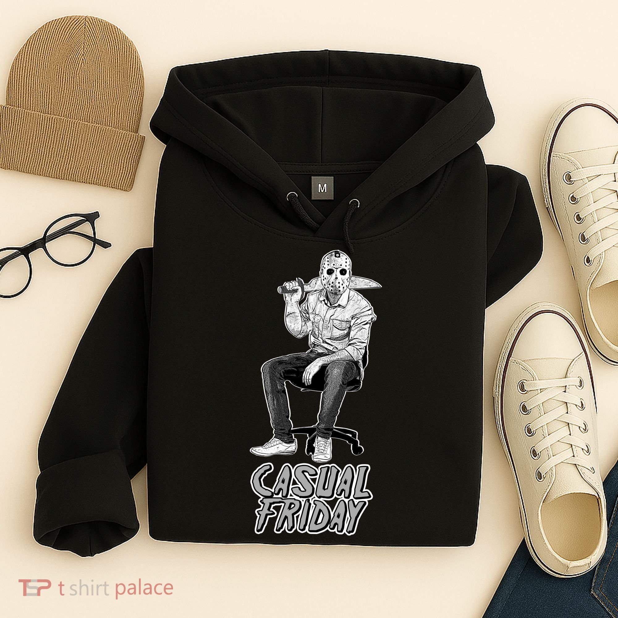 Casual Friday Scary Halloween Horror Movie Hoodie