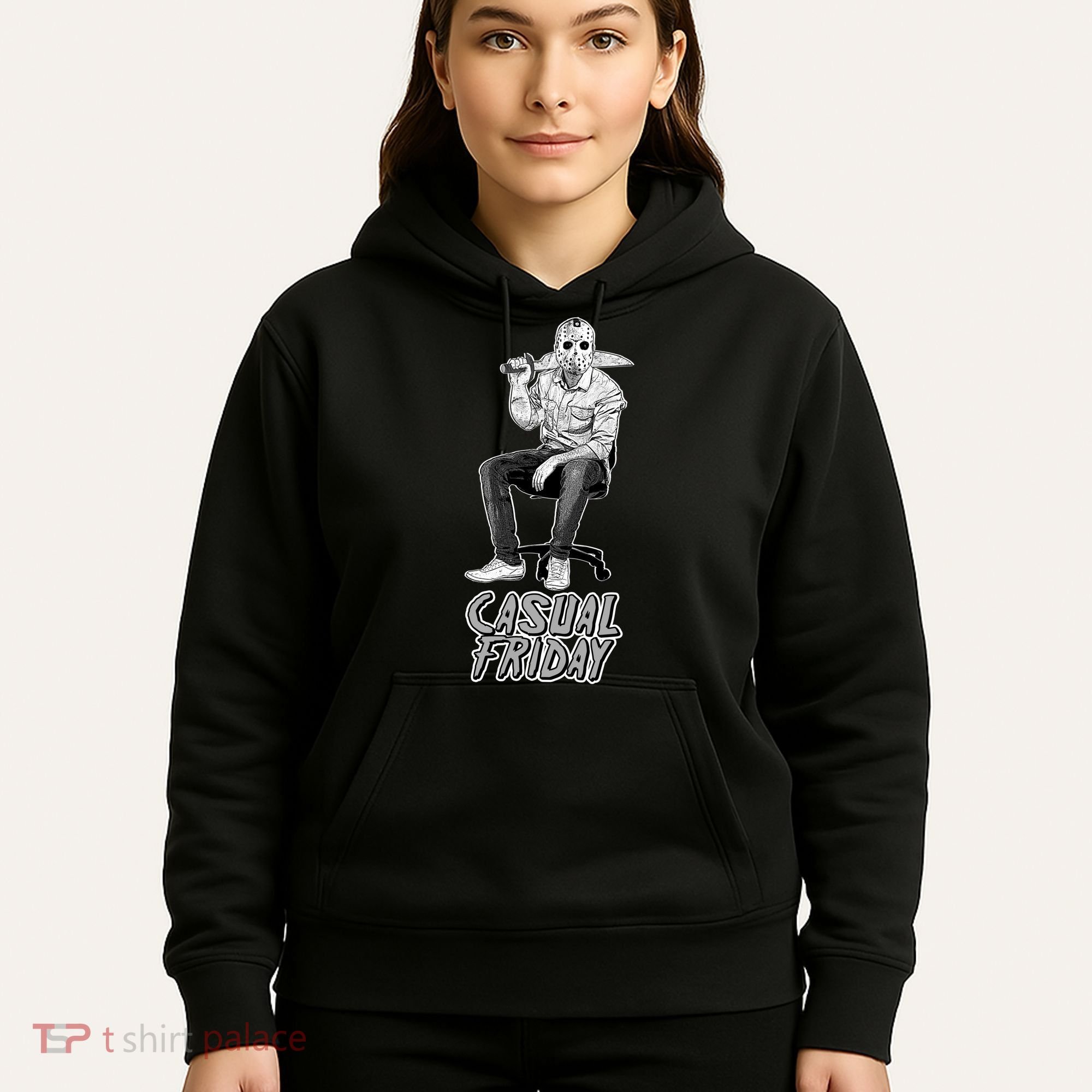 Casual Friday Scary Halloween Horror Movie Hoodie