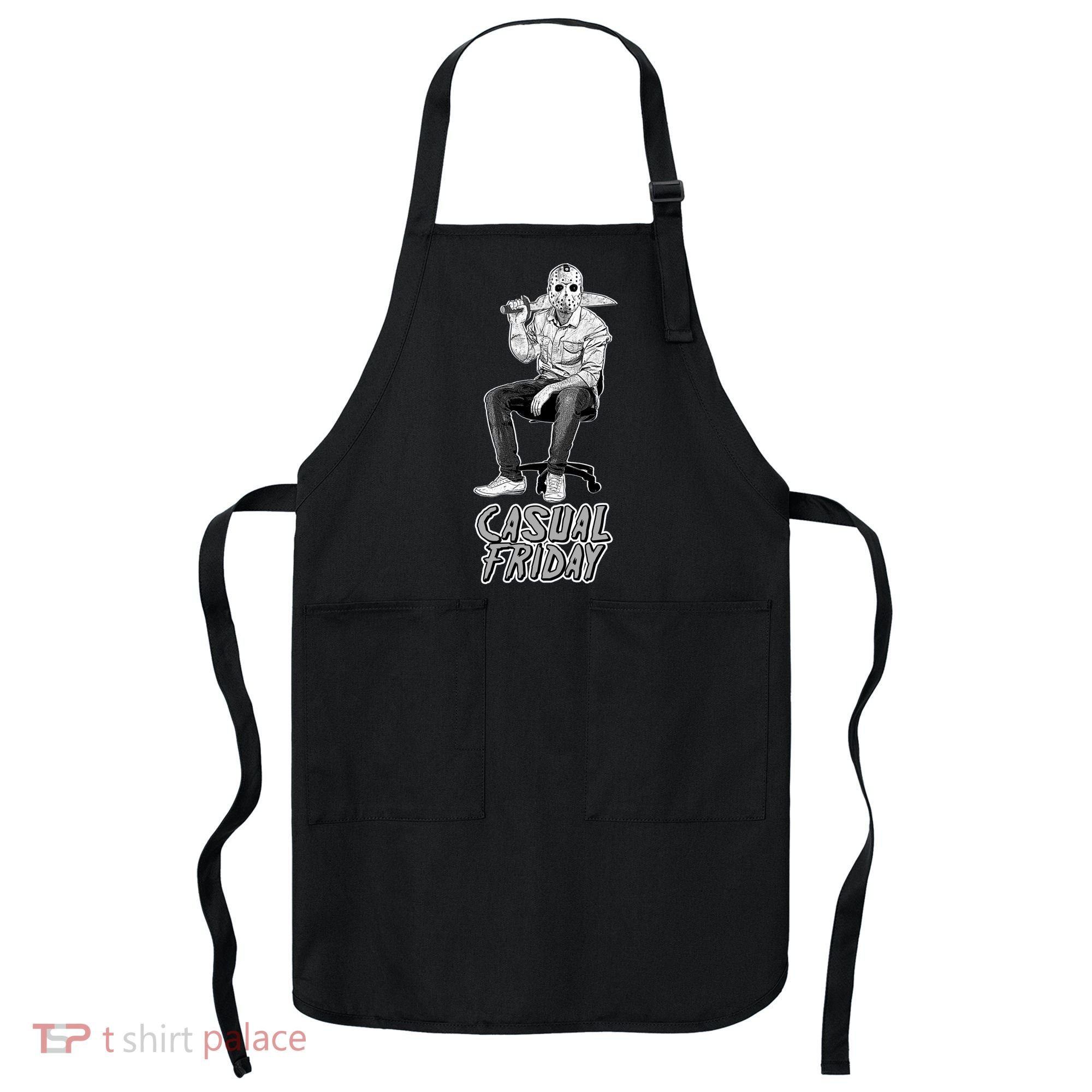 Casual Friday Scary Halloween Horror Movie Apron