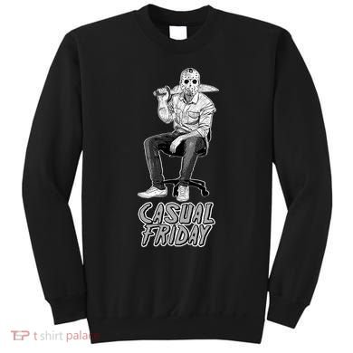 Casual Friday Scary Halloween Horror Movie Sweatshirt