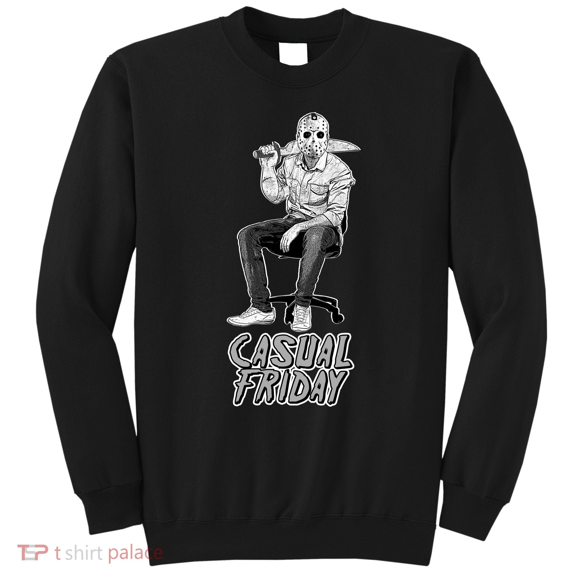 Casual Friday Scary Halloween Horror Movie Sweatshirt