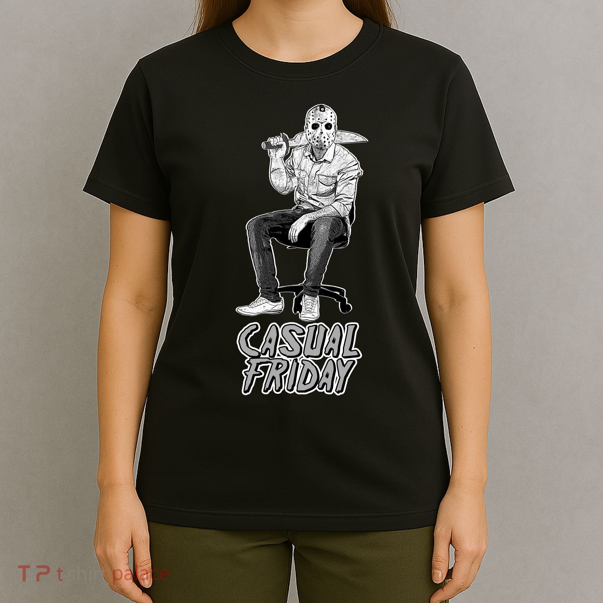 Casual Friday Scary Halloween Horror Movie T-Shirt
