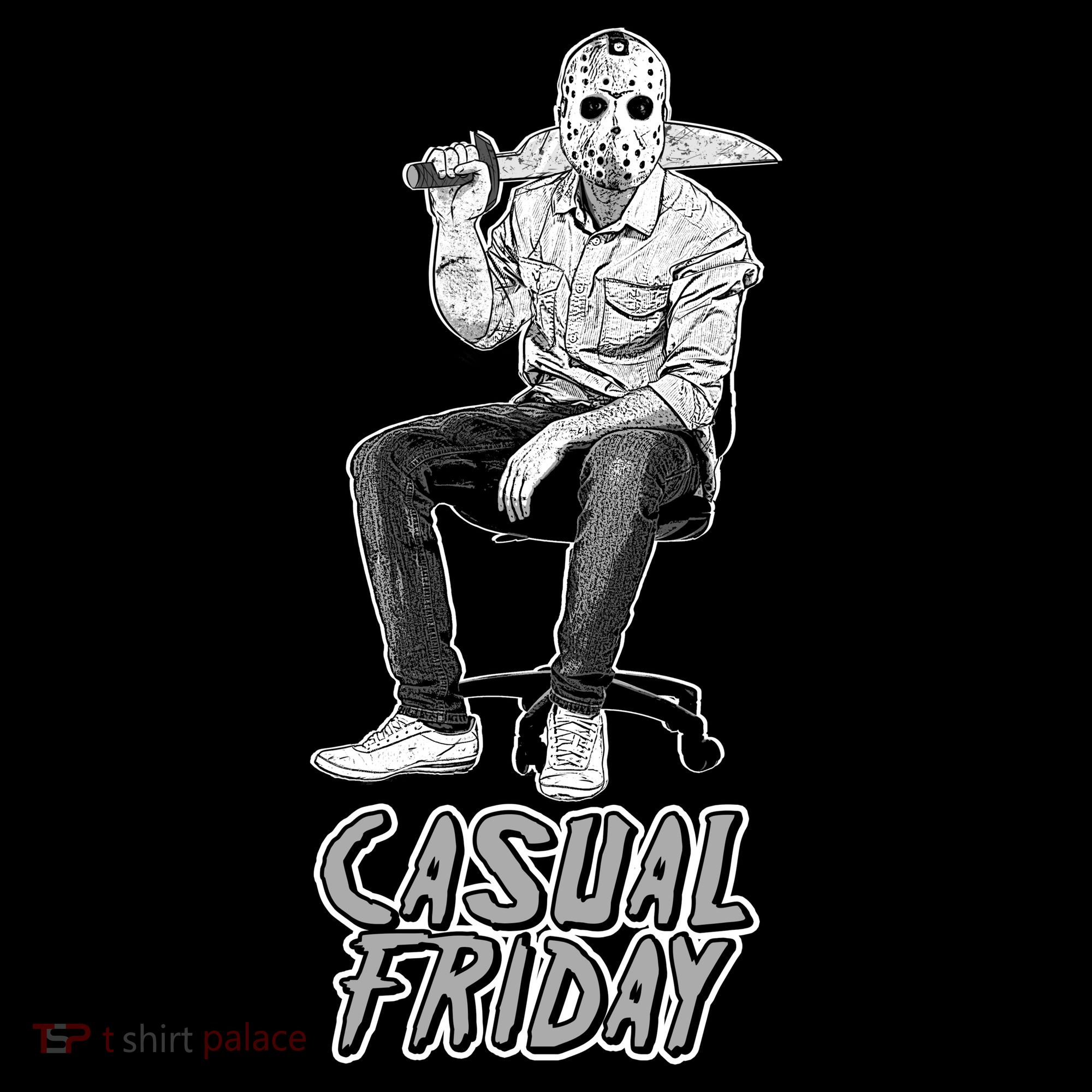 Casual Friday Scary Halloween Horror Movie T-Shirt
