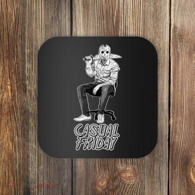 Casual Friday Scary Halloween Horror Movie Coaster