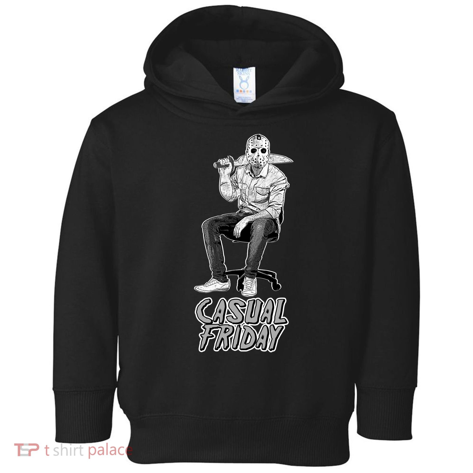 Casual Friday Scary Halloween Horror Movie Toddler Hoodie